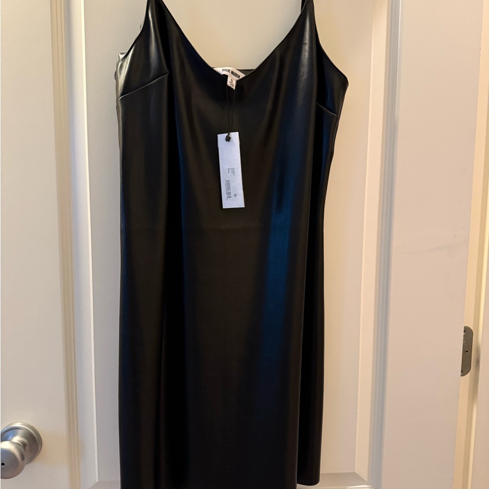 Steve Madden V-Neck Faux
Leather Dress